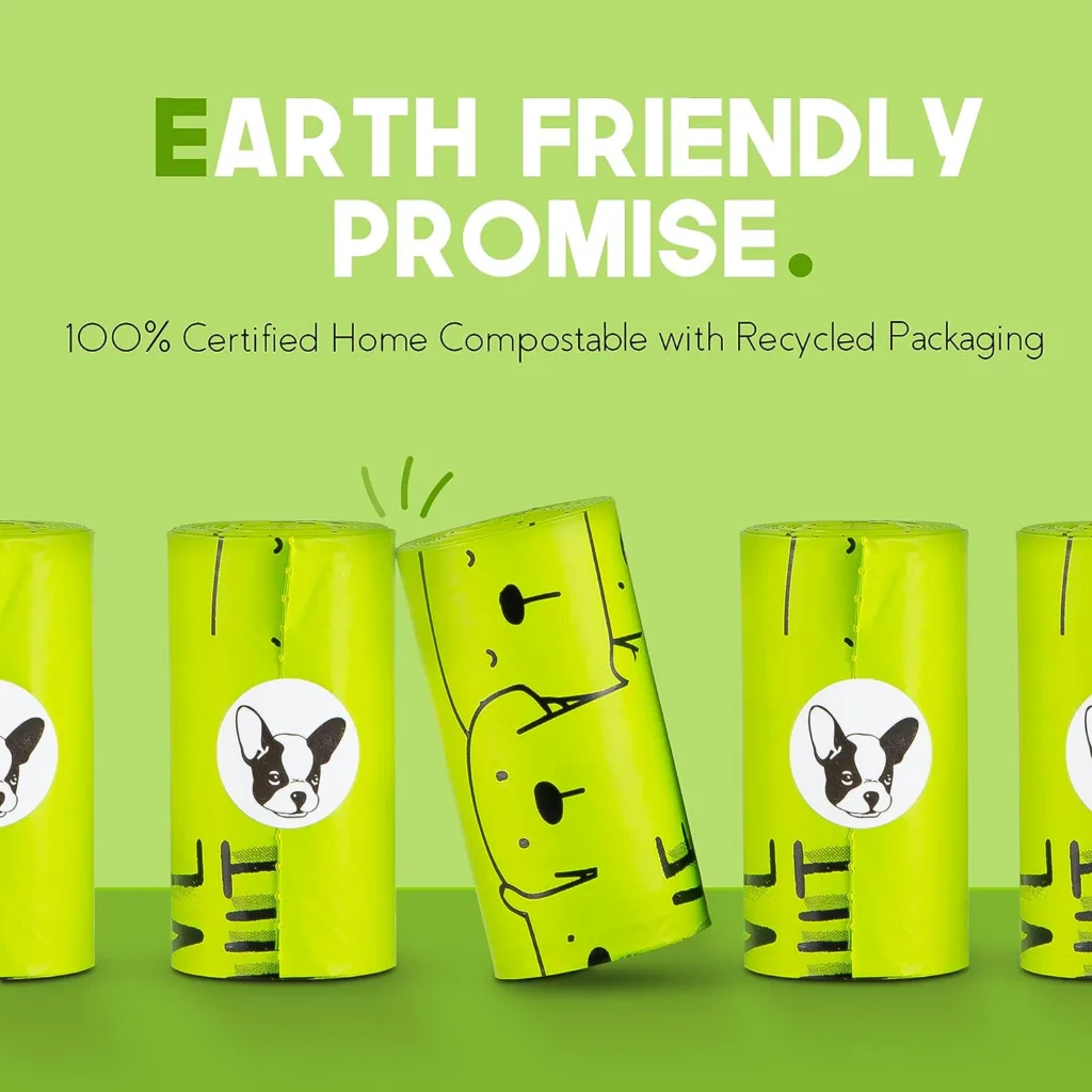 240 Bags - Certified 100% Home Biodegradable Dog Waste Bags, 10% to Charity, Compostable Dog Waste Bags, Eco and Earth Friendly Disposable Dog waste Bags, Leakproof and Zero Odor Green Pet Supplies