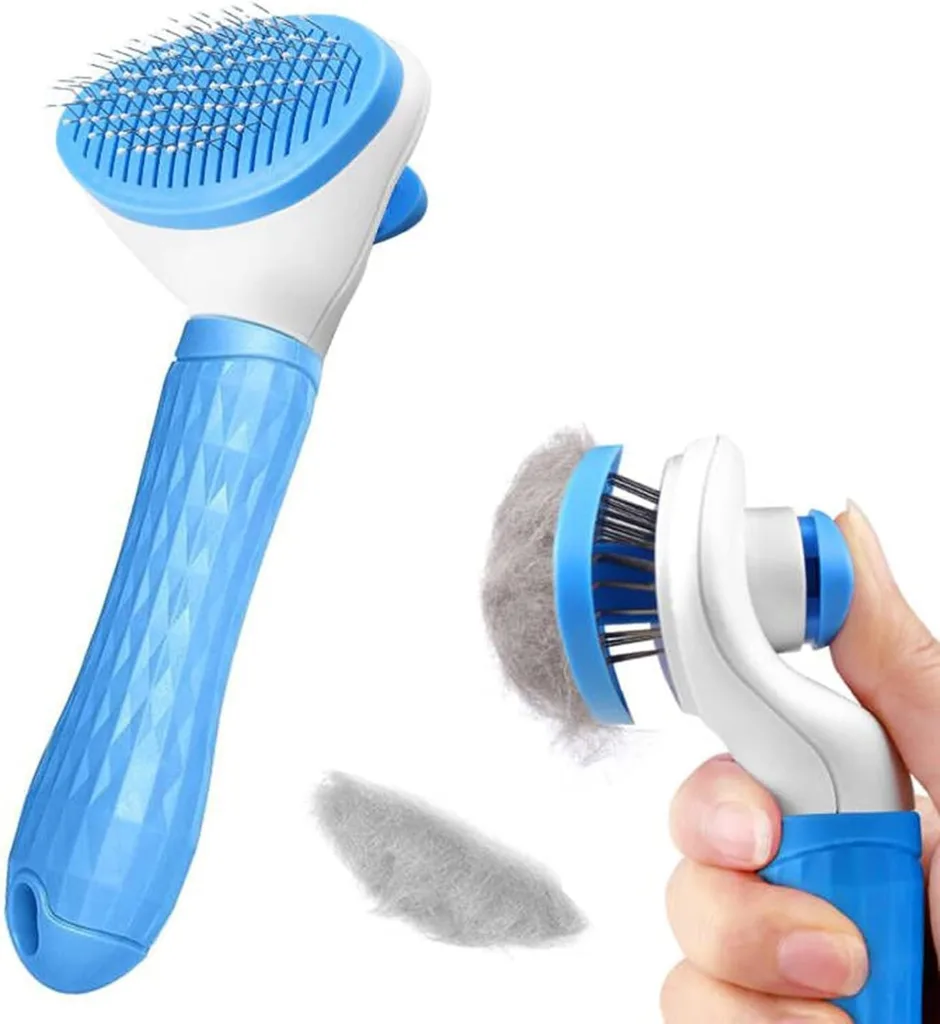 Cat Brush Dog Brush, YETEE Dog Grooming Brush, Slicker Dog Brushes for Grooming Shedding Tool for Dogs, Cat Hair Remover Cat Grooming Brush, Cat Brush for Short/Long Haired Cats(Blue)