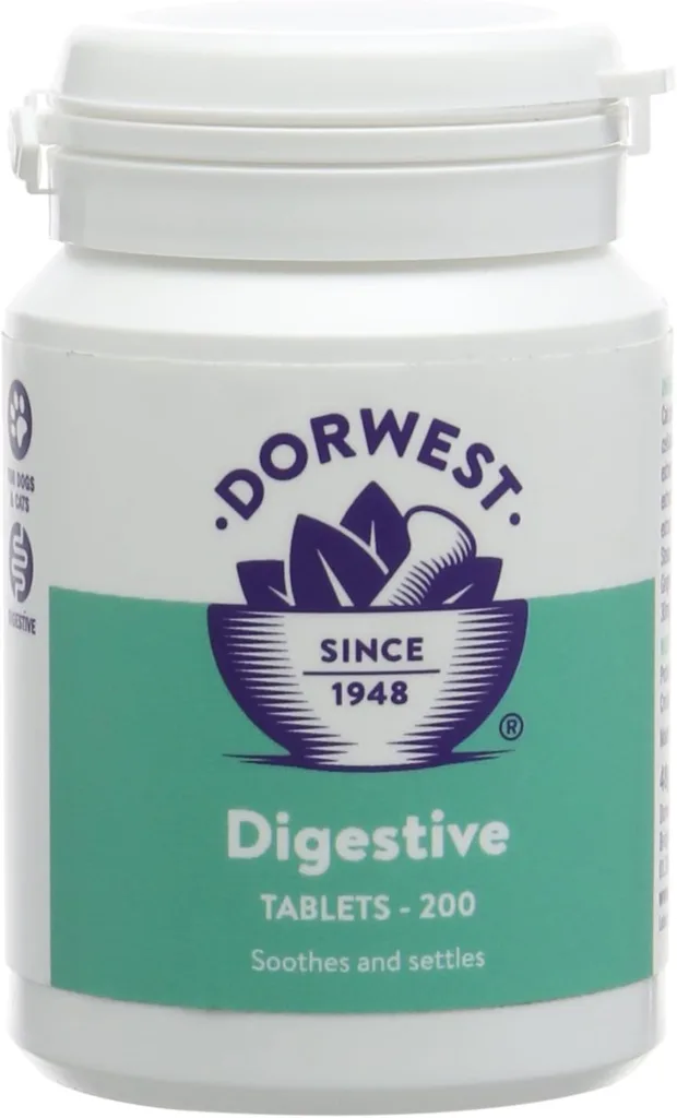 DORWEST HERBS Digestive Supplement Tablets for Dogs and Cats 200 Tablets