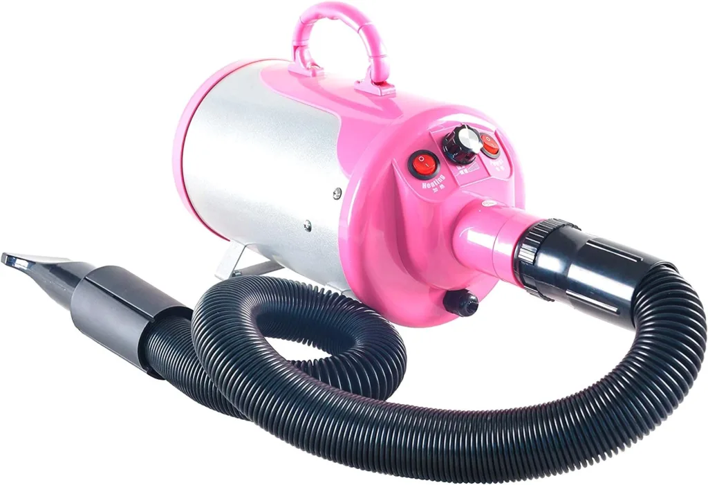 Gravitis Pet Supplies 2800w Professional Pet Hair Dryer with Hose – A Powerful but Quiet Dog Dryer with Variable Speed (Pink)