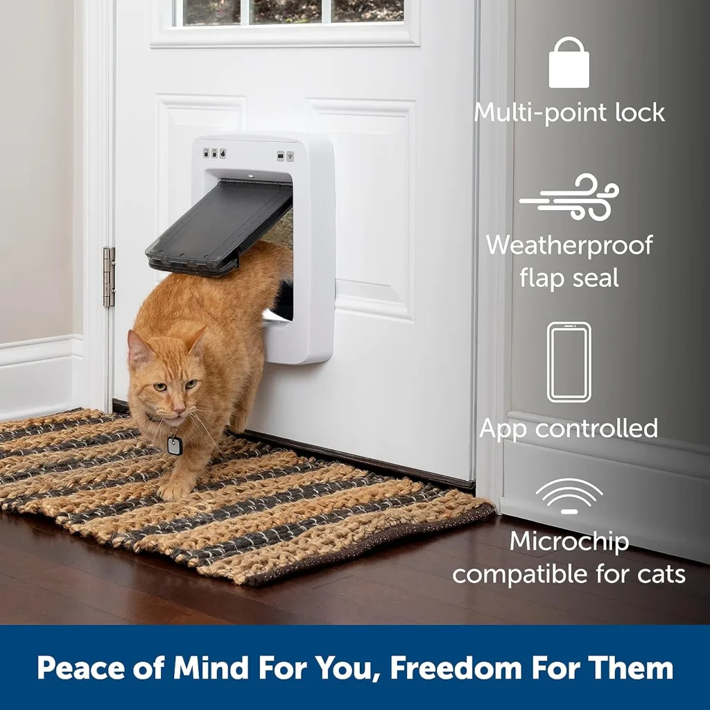 PetSafe SmartDoor Connected Pet Door, Dog and Cat, Selective Entry and Exit, App Enabled Pet Door, Smart Device, Smartphone Controlled, Customise Schedule, Multiple Pet Homes - Medium