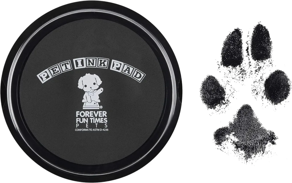 Forever Fun Times Easy-Clean Pet Paw Print Kit | Get Hundreds of Prints from One Low-Cost Paw Print Kit | 100% Safe and Pet-Friendly | No-Mess Paw Print Pad with a Choice of THREE (Big Black)