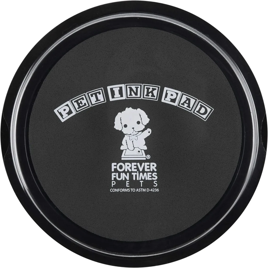 Forever Fun Times Easy-Clean Pet Paw Print Kit | Get Hundreds of Prints from One Low-Cost Paw Print Kit | 100% Safe and Pet-Friendly | No-Mess Paw Print Pad with a Choice of THREE (Big Black)