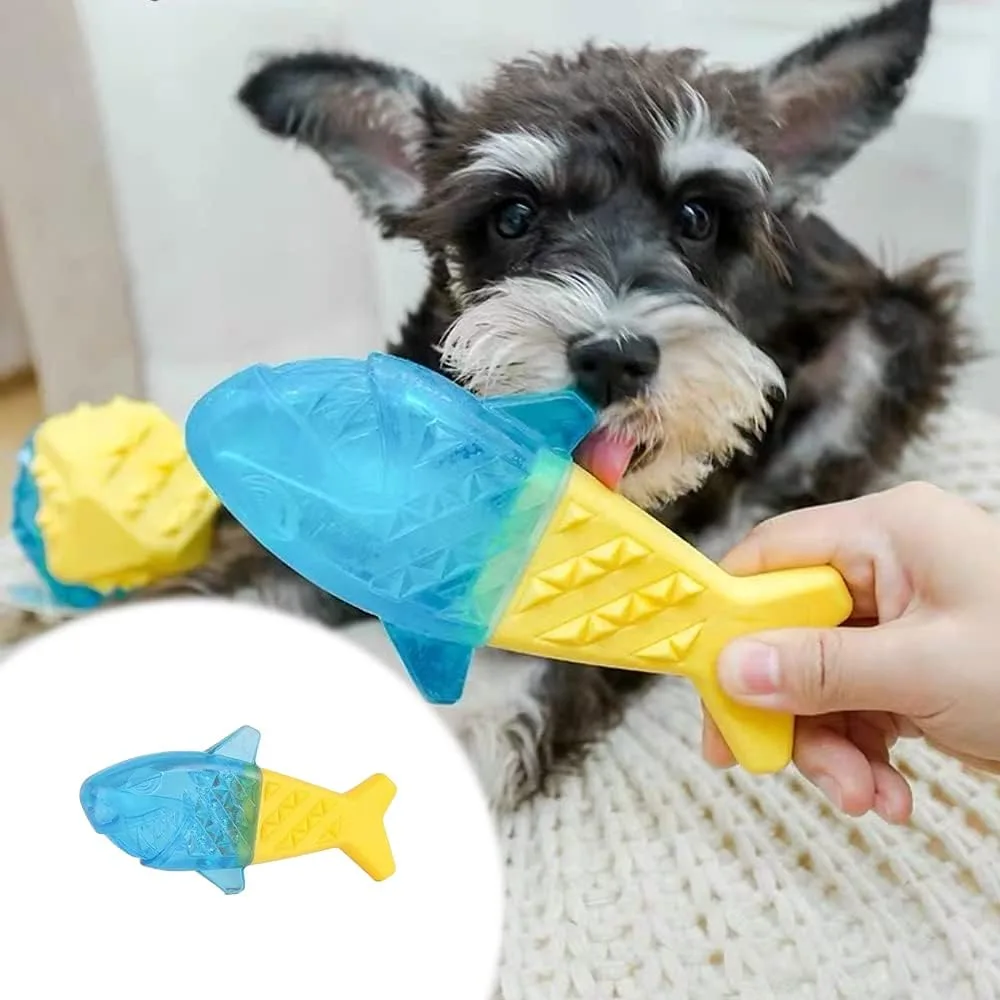 NA Freezable Dog Teething Toys Fish shape Cooling Supplies Dog Chew Toy for Pet Dog