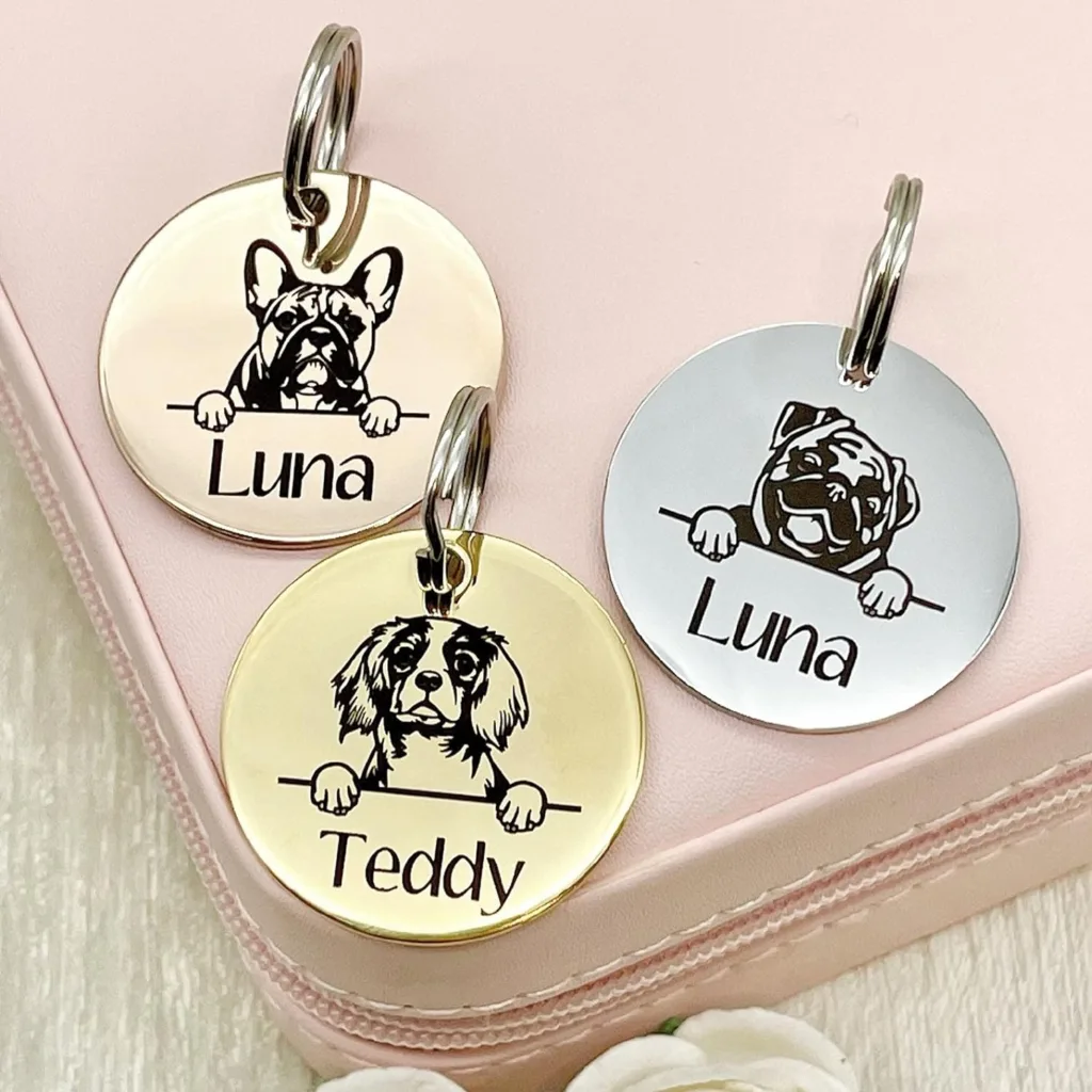 Personalised Engraved Dog ID Tag, Dog Breeds