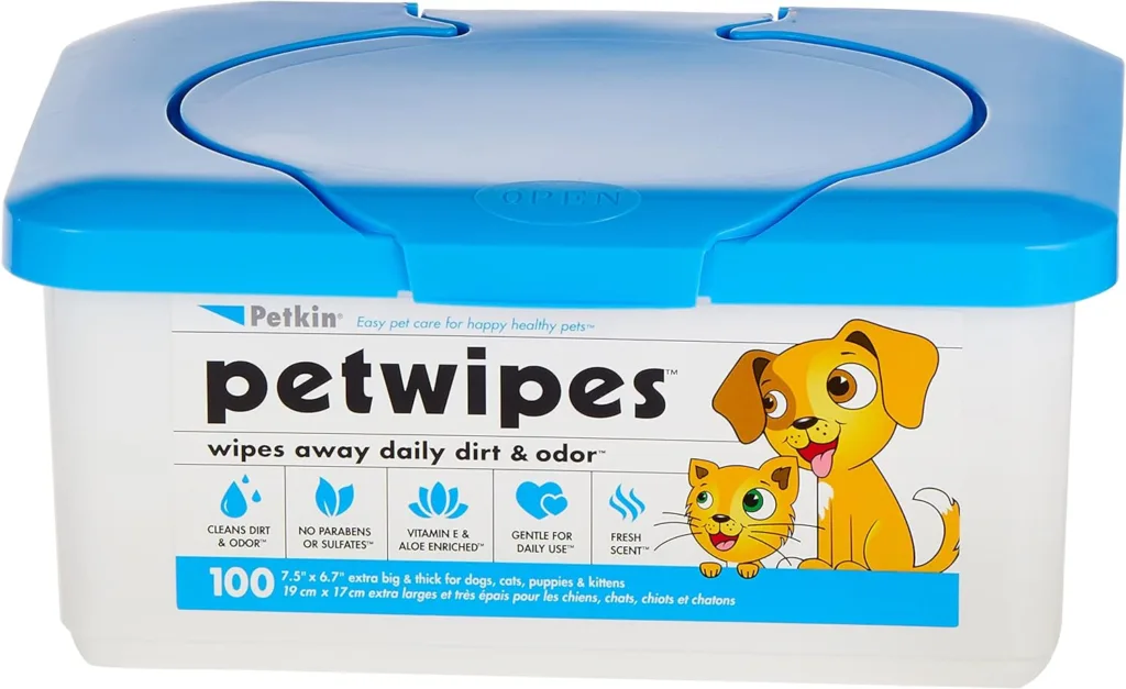 Petkin Pet Wipes, Pack of 100