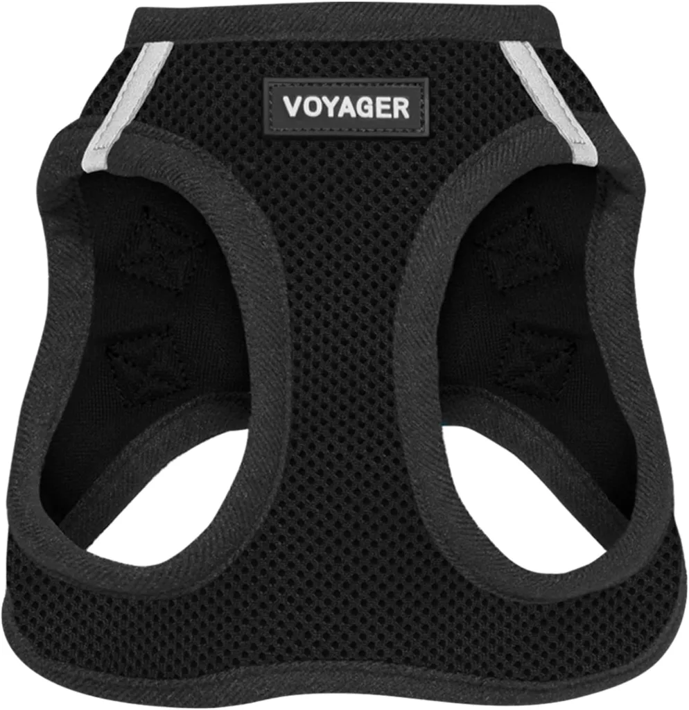 Voyager Step-In Air Dog Harness - All Weather Mesh Step in Vest Harness for Small and Medium Dogs by Best Pet Supplies - Black, L