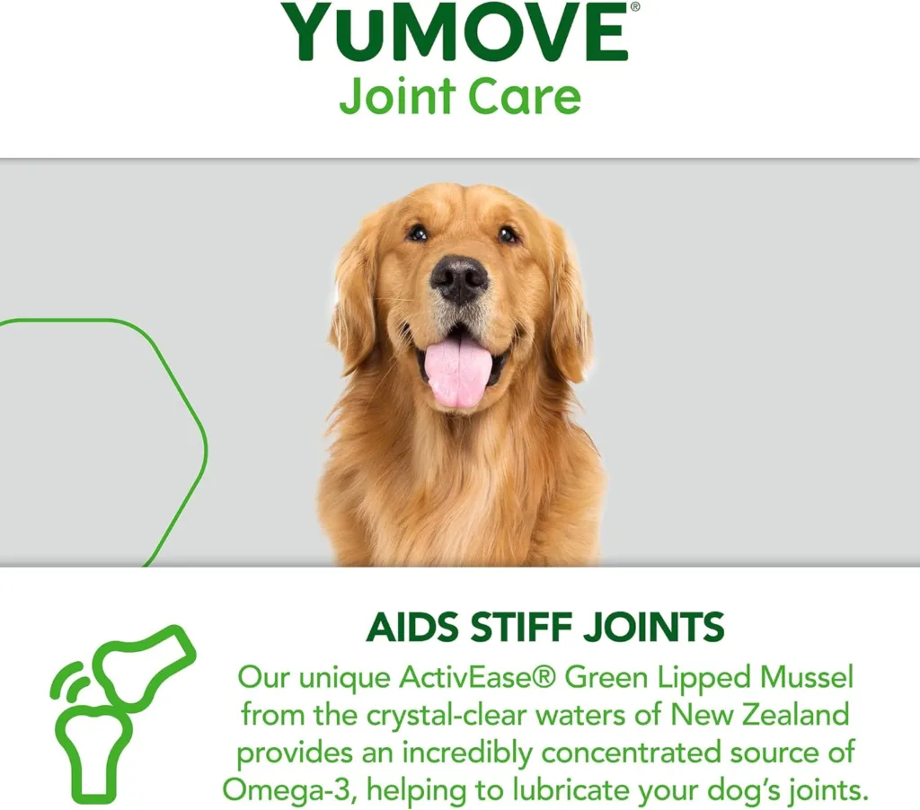 YuMOVE Adult Dog | Joint Supplement for Adult Dogs, with Glucosamine, Chondroitin, Green Lipped Mussel | Aged 6 to 8 | 300