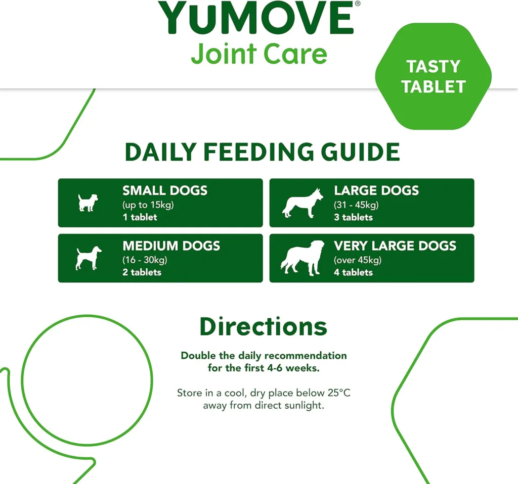 YuMOVE Adult Dog | Joint Supplement for Adult Dogs, with Glucosamine, Chondroitin, Green Lipped Mussel | Aged 6 to 8 | 300